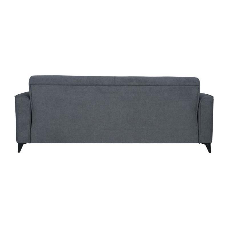 Canapé convertible 3 places BERGAMO gris foncé - Design pratique