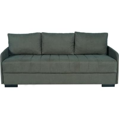 Canapé convertible 3 places BETTA - Vert foncé - Couchage 145 x 190 - Coffre rangement