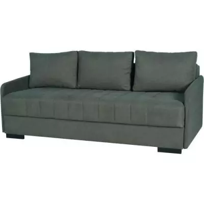 Canapé convertible 3 places BETTA - Vert foncé - Couchage 145 x 190 - Coffre rangement Canapé convertible 3 places BETTA - Vert foncé - Couchage 145 x 190 - Coffre rangement