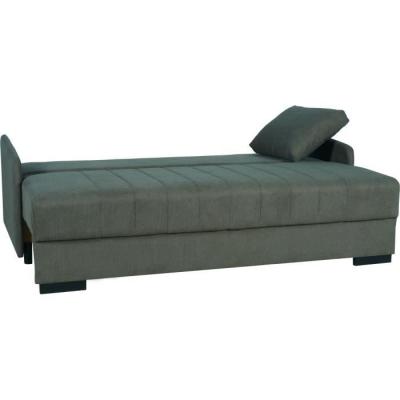 Canapé convertible 3 places BETTA - Vert foncé - Couchage 145 x 190 - Coffre rangement