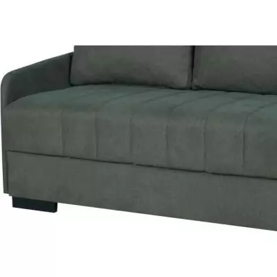 Canapé convertible 3 places BETTA - Vert foncé - Couchage 145 x 190 - Coffre rangement Canapé convertible 3 places BETTA - Vert foncé - Couchage 145 x 190 - Coffre rangement