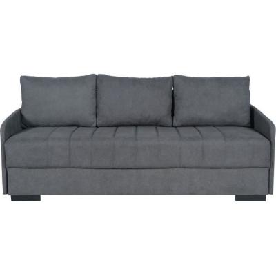 Canapé convertible 3 places BETTA - Gris clair - Couchage 145 x 190 cm