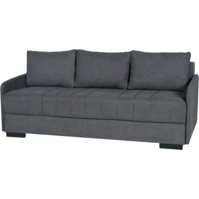 Canapé convertible 3 places BETTA - Gris clair - Couchage 145 x 190 cm