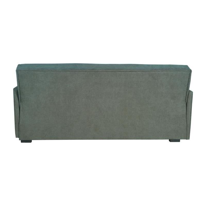 Canapé convertible 3 places BIANCA - Vert Foncé - Coffre de rangement