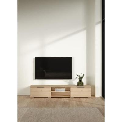 Meuble TV MATCH Beige effet bois mat - Design moderne
