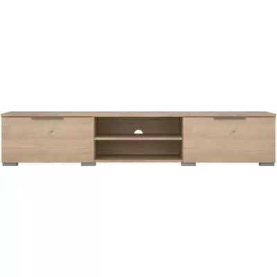 Meuble TV MATCH Beige effet bois mat - Design moderne Meuble TV MATCH Beige effet bois mat - Design moderne