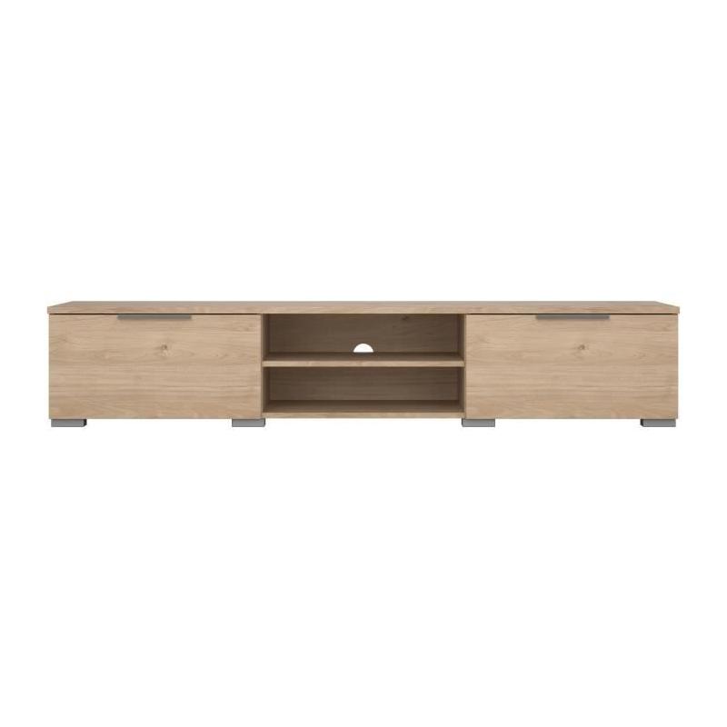 Meuble TV MATCH Beige effet bois mat - Design moderne
