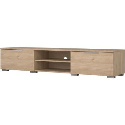 Meuble TV MATCH Beige effet bois mat - Design moderne