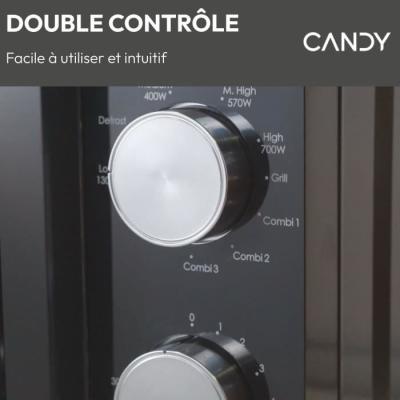 Micro-ondes Gril CANDY Moderna 20L 700W - UI mécanique 6 niveaux de puissance