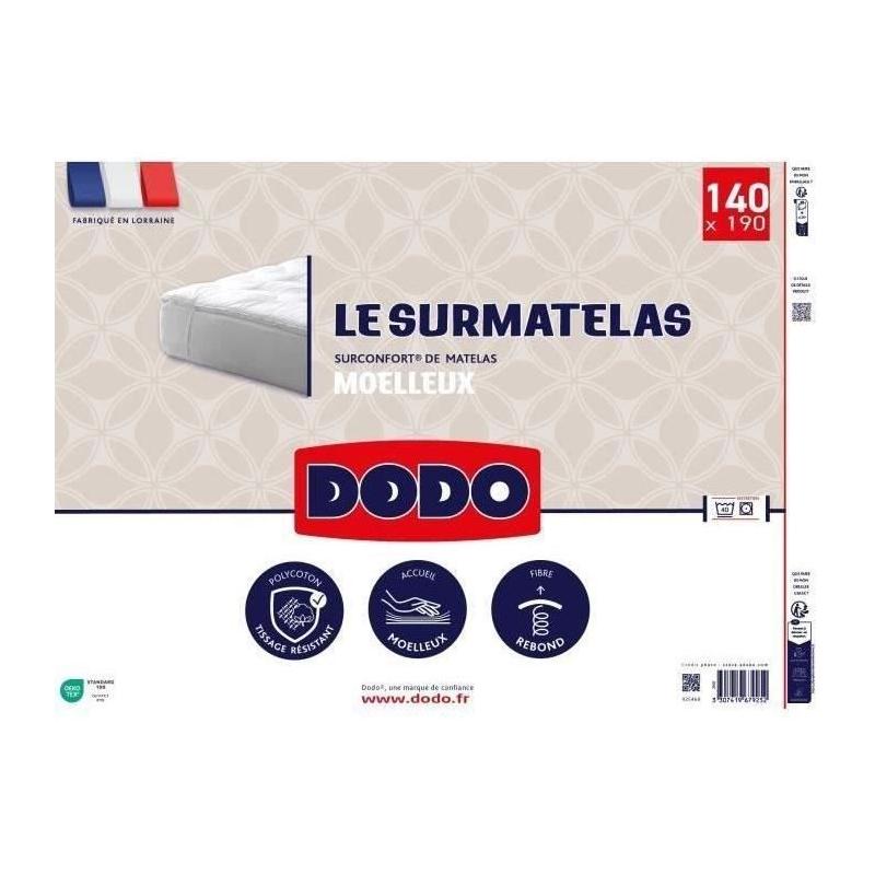 Surmatelas DODO - 140x190 cm: Confort supplémentaire assuré