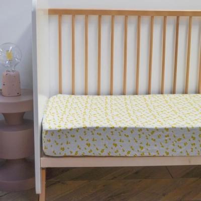 Drap housse jersey DOMIVA Savane 60x120 cm en coton extensible