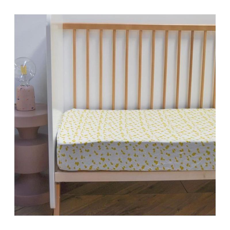 Drap housse jersey DOMIVA Savane 60x120 cm en coton extensible