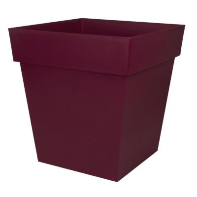 Pot de Fleur Carré TOSCANE 50 cm - Rouge Bourgogne