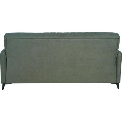 Canapé convertible 3 places ENZO - Tissu vert foncé - Coffre de rangement