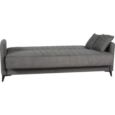 Canapé convertible 3 places ENZO taupe - Coffre de rangement
