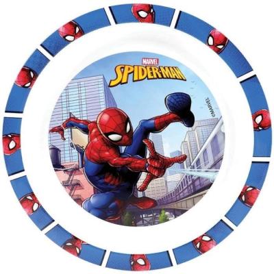 Lot vaisselle Spiderman - Assiette, verre, couverts, gourde et boite goûter