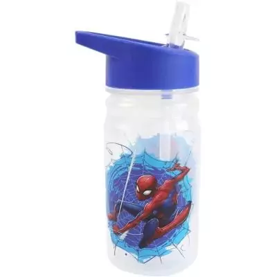 Lot vaisselle Spiderman - Assiette, verre, couverts, gourde et boite goûter