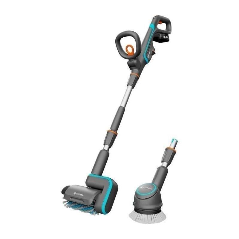 Nettoyeur de terrasse GARDENA AquaBrushP4A 18V - Haute pression