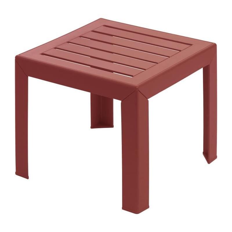 Table basse rouge Bossa Nova - GROSFILLEX MIAMI 40x40x41cm