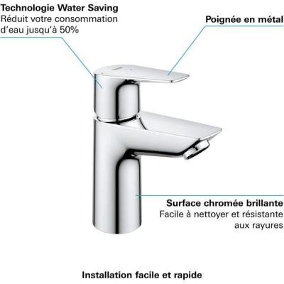 Mitigeur lavabo salle de bains GROHE - Chromé - Economie d'eau