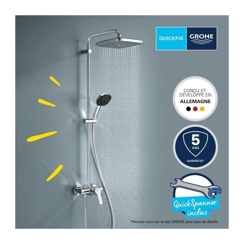 Colonne de douche GROHE Vitalio Comfort 250 - Economie d'eau