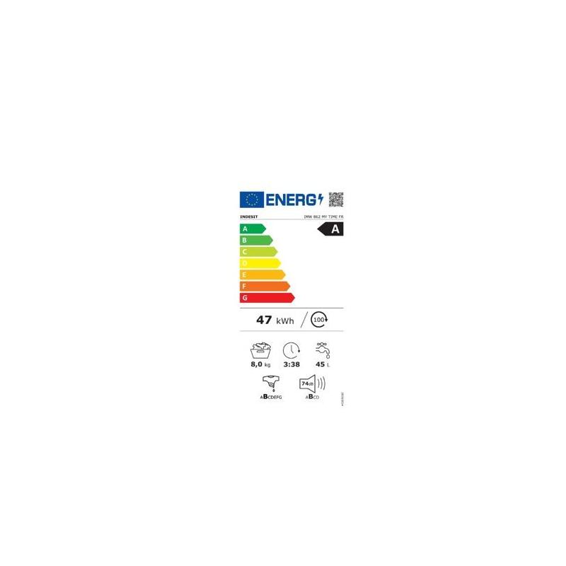 Lave-linge hublot Indesit MyTime 8 kg Blanc