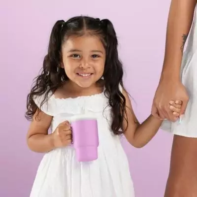 Tasse à bec INFANTINO en silicone - Mauve lila