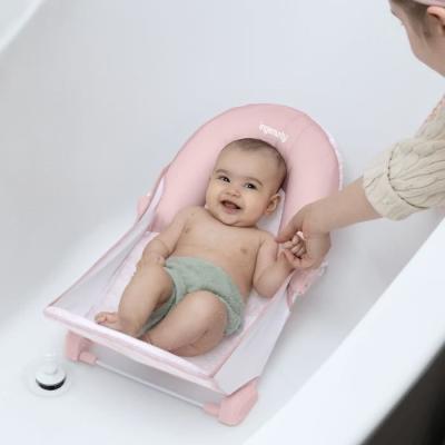 Transat de bain pliable rose pour bébé fille