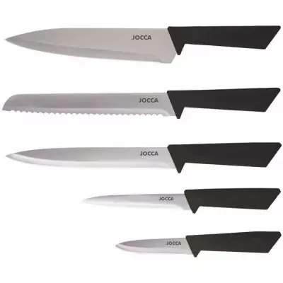 Ensemble de couteaux JOCCA: 5 couteaux avec bloc en polypropylène