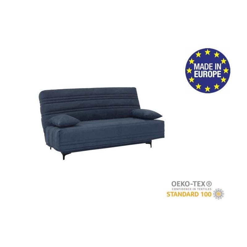 Banquette clic clac 3 places bleu - Style contemporain