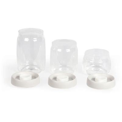 Ensemble 3 bocaux sous vide en verre borosilicate - LIVOO