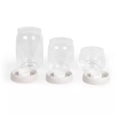 Ensemble 3 bocaux sous vide en verre borosilicate - LIVOO