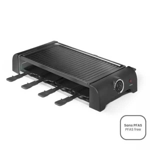 Appareil a raclette 8 personnes - LIVOO - DOC312 - 1300W - 8 personnes - Plateau grill amovible antiadhésif - Thermostat ajusta
