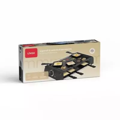 Appareil à raclette 8 personnes LIVOO - 1300W - Thermostat ajustable Appareil à raclette 8 personnes LIVOO - 1300W - Thermostat ajustable