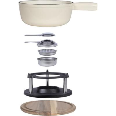 Service à fondue traditionnel LIVOO pour 6 personnes - Fonte émaillée