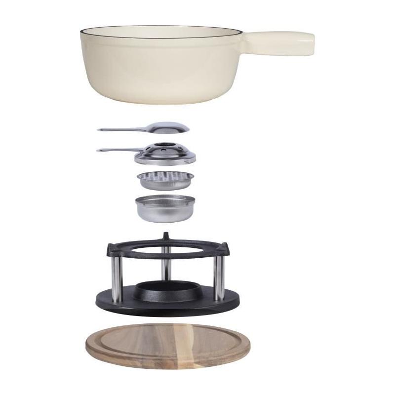 Service à fondue traditionnel LIVOO pour 6 personnes - Fonte émaillée
