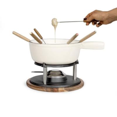 Service à fondue traditionnel LIVOO pour 6 personnes - Fonte émaillée