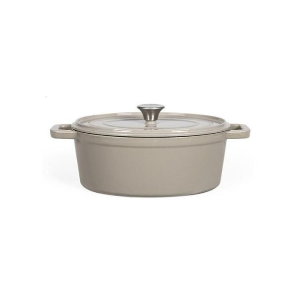 Cocotte ovale - LIVOO - MEP129G - 4,5 L - Fonte émaillée - Couvercle avec picots - Tous feux - 29 x 22 cm