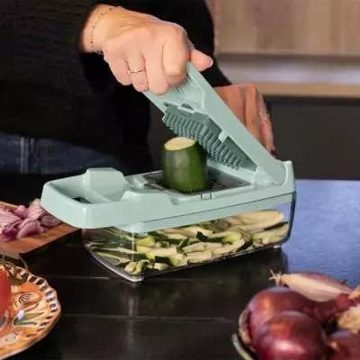 Mandoline multifonction LIVOO avec 8 lames en acier inoxydable