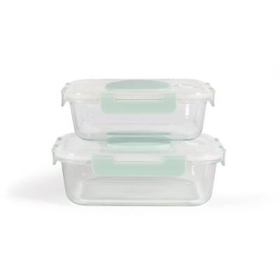 Ensemble de 2 boîtes sous vide en verre borosilicate - LIVOO