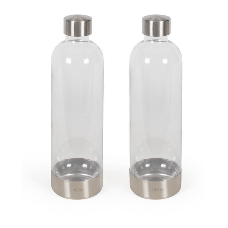 Ensemble de 2 bouteilles de gazéification - LIVOO DOM464AC1 - 2 x 1L