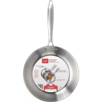 Poêle inox 24 cm - LIVOO MEP158 - Triple épaisseur - Made in France