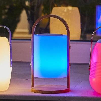 Lampe enceinte bluetooth sans fil LUMISKY WOODY PLAY - H37 cm