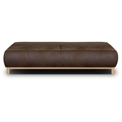 Canapé convertible 3 places MIKA - Marron foncé vintage - Coffre