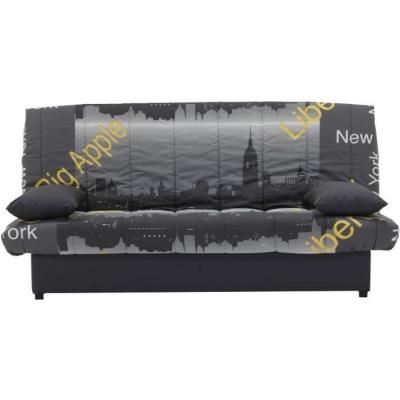 Banquette clic clac 3 places New York jaune - L190 x P92 cm