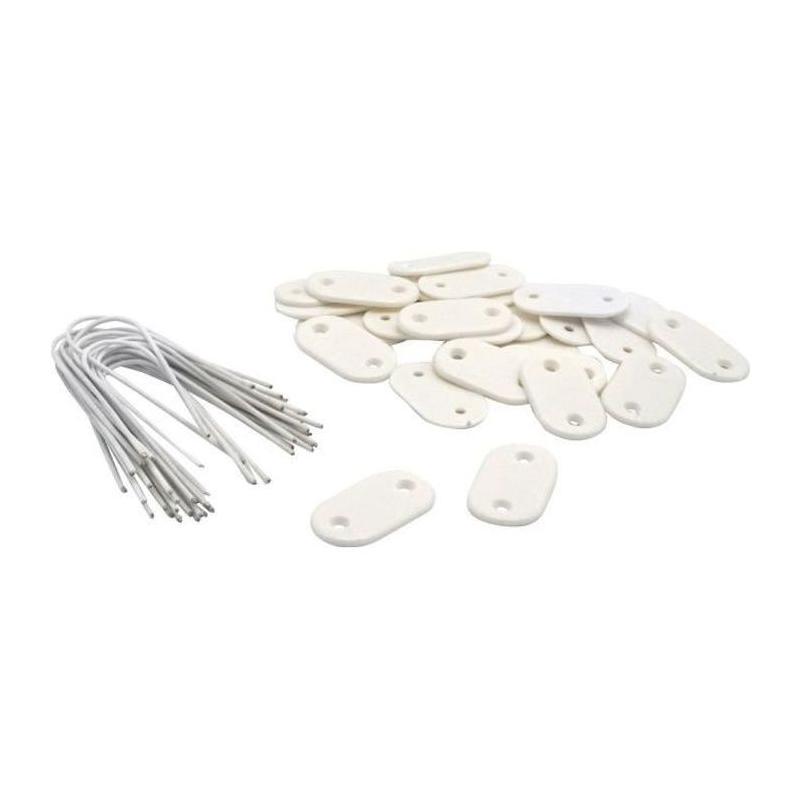 Fixations pour mailles - NATURE - Blanc - Pratique et robuste