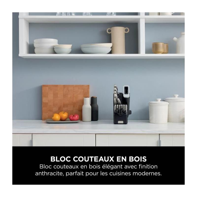 Ensemble de couteaux NINJA StaySharp pour une précision inoxydable
