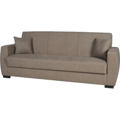 Canapé convertible 3 places OSCAR - Tissu beige - Design pratique