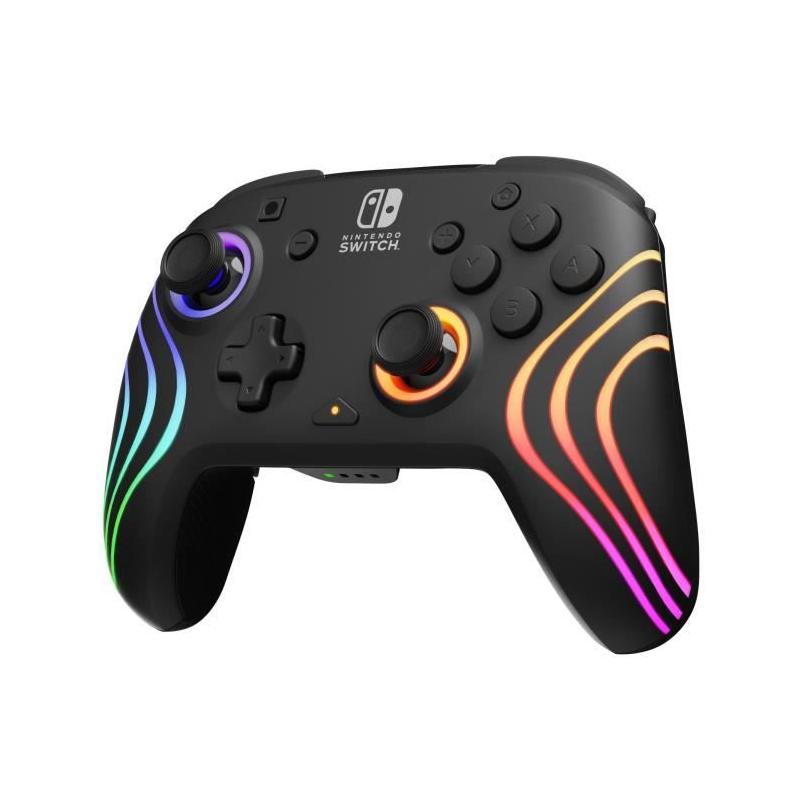 Manette de jeu Nintendo Switch Afterglow Wave - Sans fil - Noire