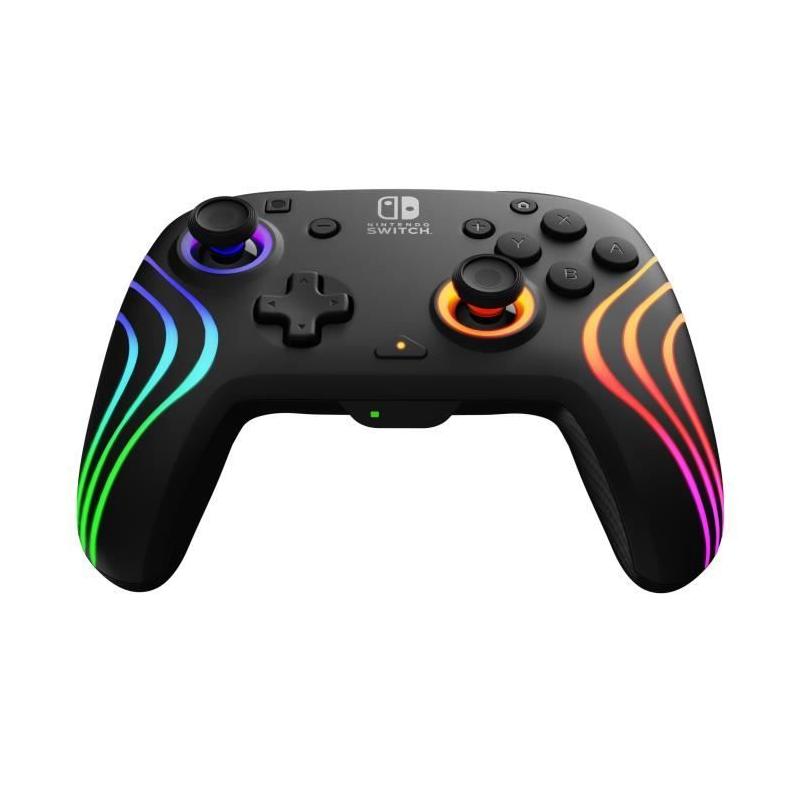 Manette de jeu Nintendo Switch Afterglow Wave - Sans fil - Noire
